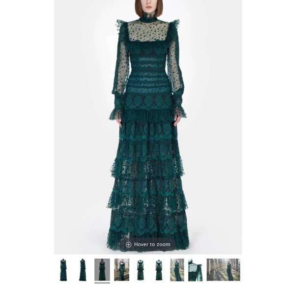 Costarellos Dresses & Skirts - Elegant Teal Lace Midi Dress